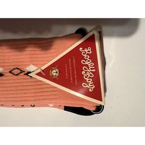 Bogey Boys Crew Socks Pink Argyle Golf Streetwear Cotton Size 8-12 NWT